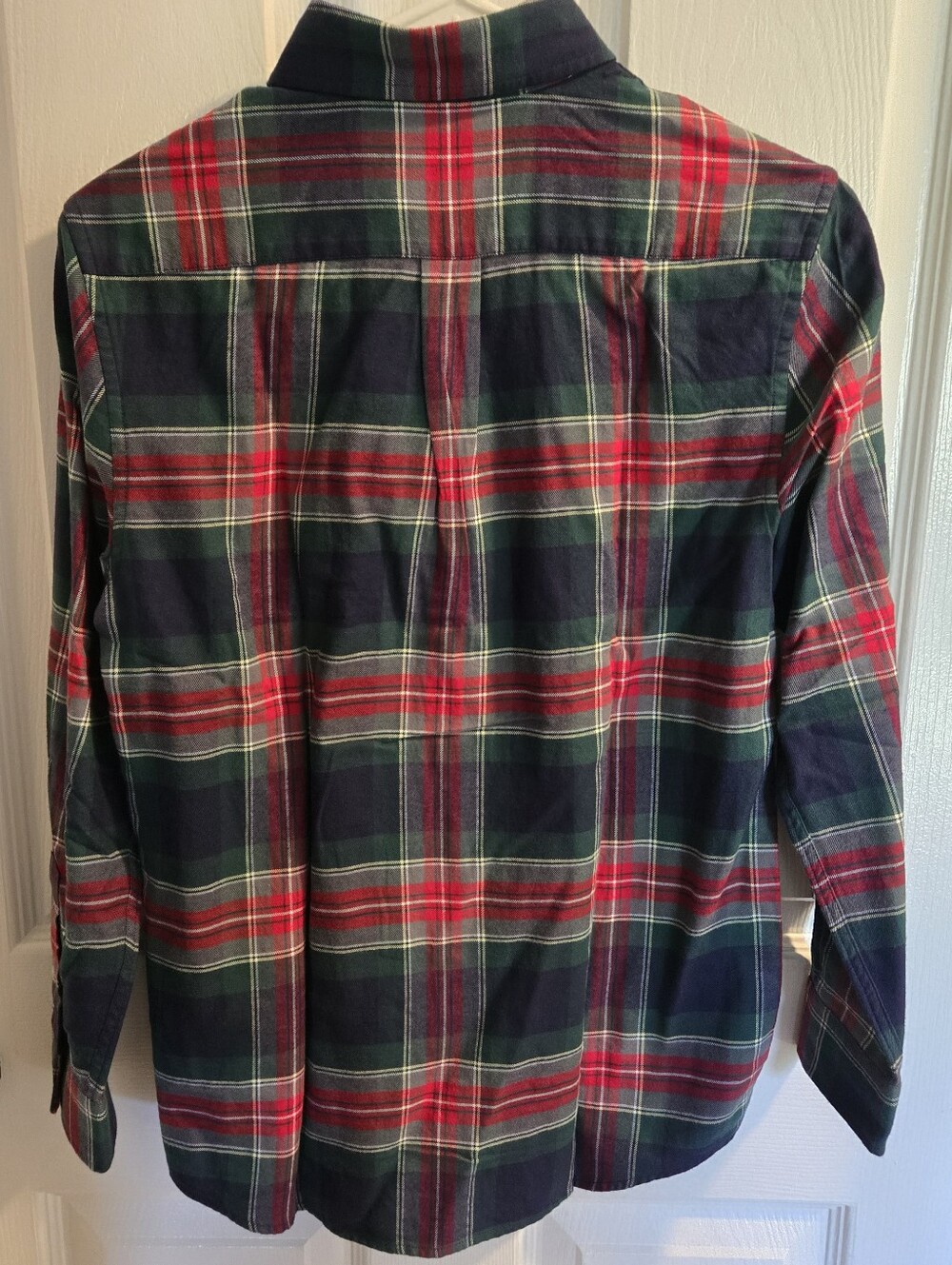 Vineyard Vines Boys Red/Navy Flannel Plaid Button-Down (Sz M 12/14) NWT - Picture 4 of 4